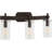 Regina 3-Light Indoor Antique Bronze Bathroom Vanity Wall Mount with Clear Glass Cylinder Shades