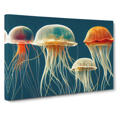 Family Of Jellyfish - Wrapped Canvas