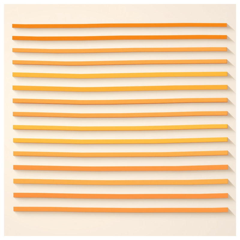 Horizontal Orange Lines Double Sided Throw Pillows, 20 x 20 inches