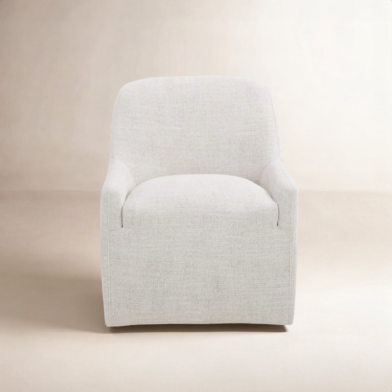 Maisie Rolling Dining Chair Slate Blue, Beige