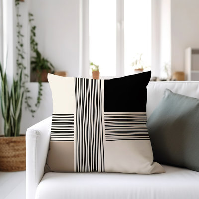 Cassie Abstract Outdoor Reversible Throw Pillow
