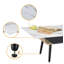 Table basse l 47 po avec plateau en verre marbré Lorenzo-970847389