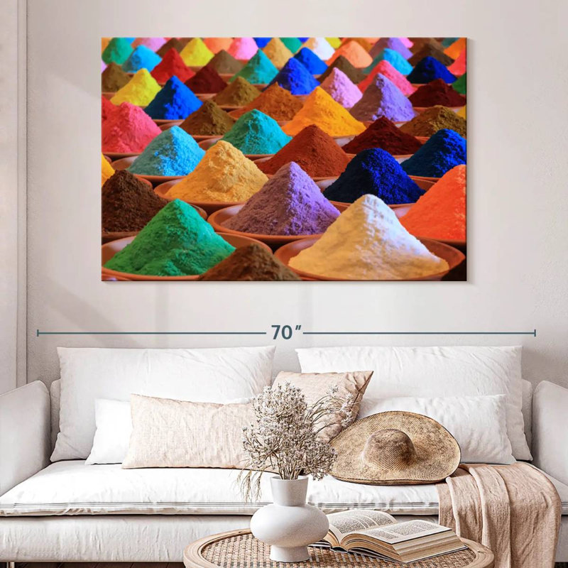 Yarlin Indian Powder Paints, 34" H x 51" W