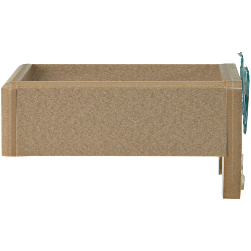 Window Tray Bird Feeder, 2H x 10W x 11D, Beige