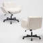 Chaise de bureau pivotante réglable avec accoudoirs réglables à 5 vitesses, chaise de bureau d'ordinateur ergonomique en tissu chenille moderne pour bureau à domicile, maquillage, chambre à coucher-130154708