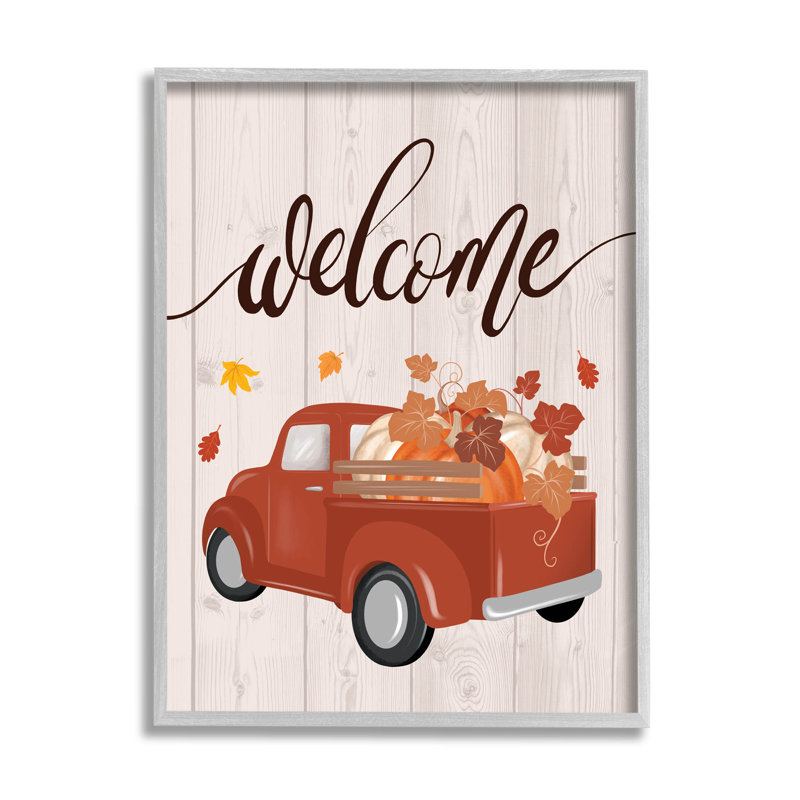 «Country Pumpkin Harvest Welcome at-188», H 14 po x l 11 po x P 1,5 po, Estampe numérique Farmhouse