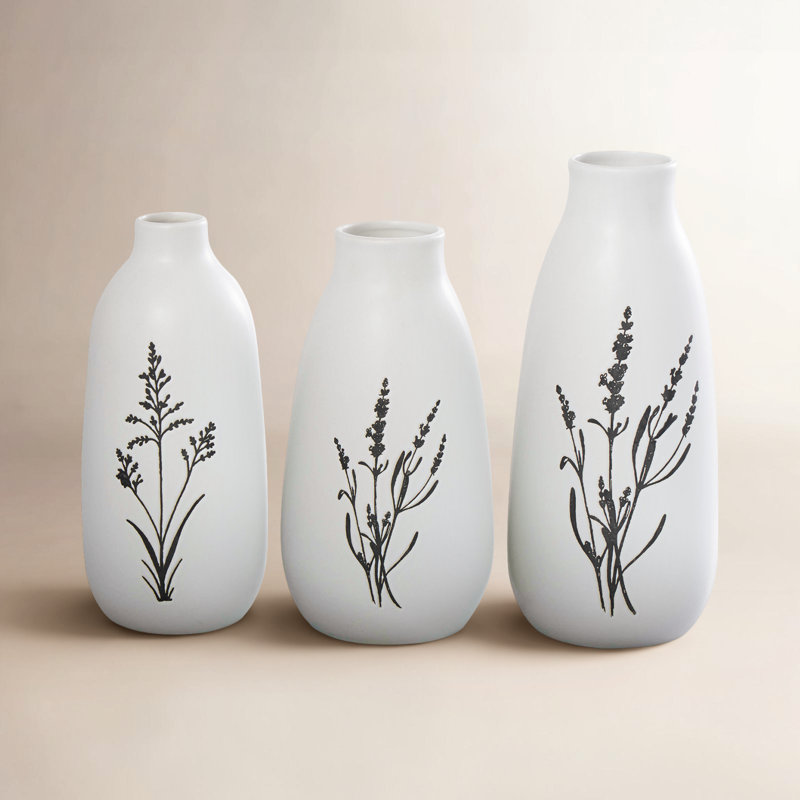 Ensemble de 3 vases de table en céramique Winterstown