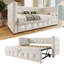 3FT Single Daybed Sofa Bed with Pull-Out Trundle,  Velvet Upholstered Frame, Ideal for Living Room and Bedroom, 90x190cm-1734368189