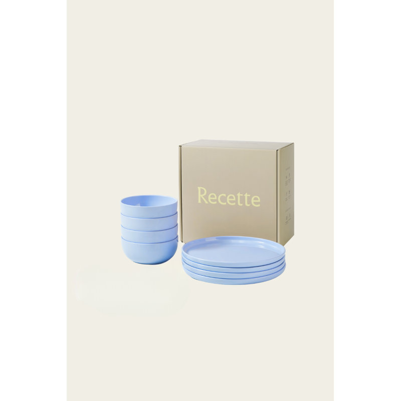 Ensemble d'assiettes et de bols | Bleu, Bleu