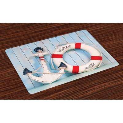 Marquise Welcome Aboard Sign Anchor Placemat