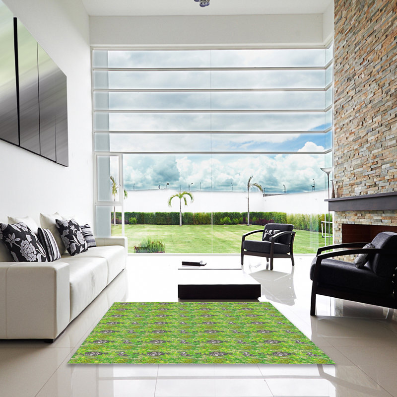Tapis vert tissé à la machine, Carré 3 pi