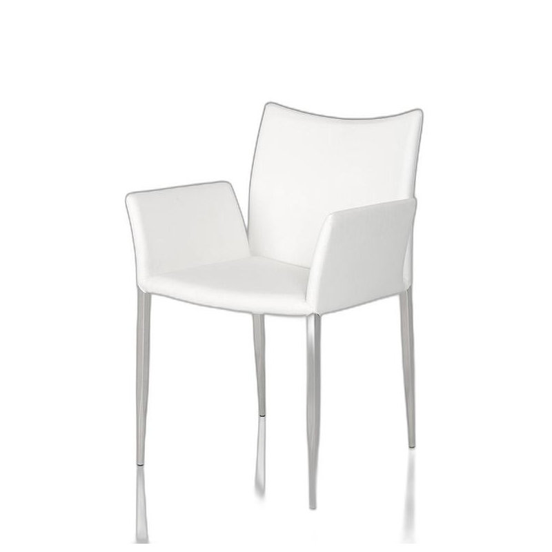 Chaise avec accoudoirs en métal Sadiras