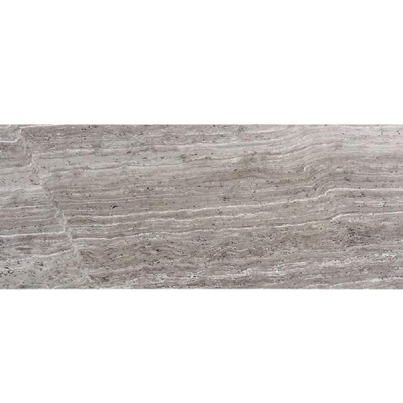 3 in. x 6 in. Polished Marble Tile, Wooden Gray