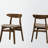 Cohyn Brown Solid Wood and Beige Fabric Dining Chair, 29.8'' H X 19.55'' W X 21.3'' D