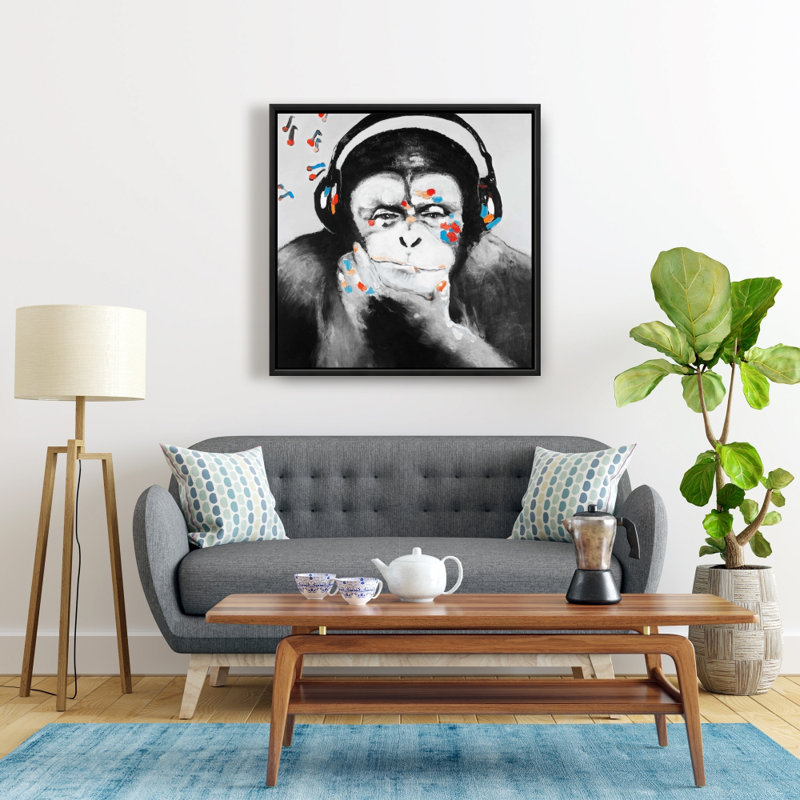 «Singe avec écouteurs»