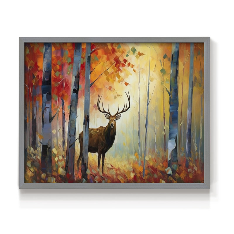 Faune, série V, reproduction encadrée, Gris, H 22 po x l 28 po