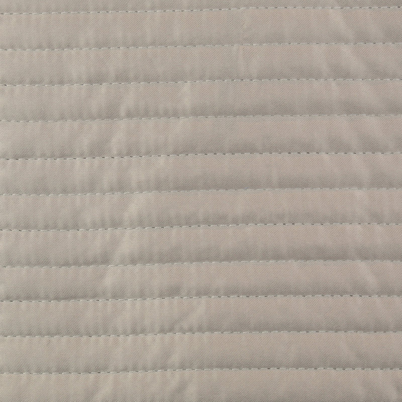 Linea Polyester Channel Stitch Abstract Coverlet, Queen Coverlet + 2 Euro Shams, Taupe