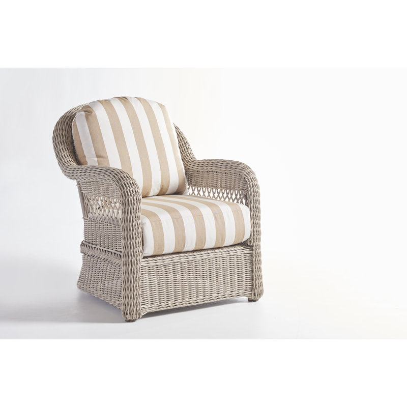 Chaise à assise profonde avec coussin Reavis, Cast Shale Sunbrella® tissage uni