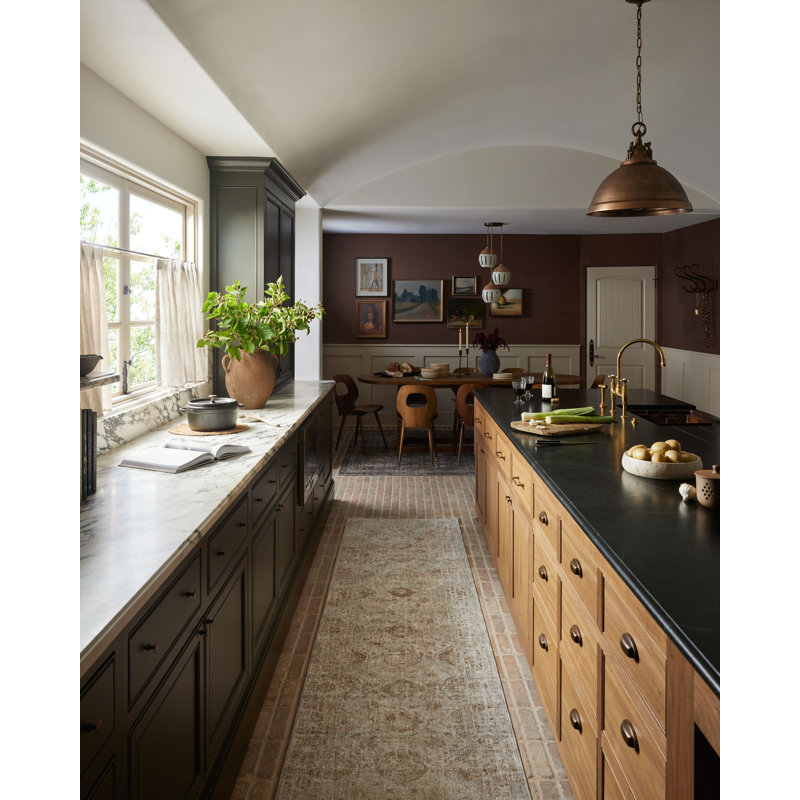 Amber Lewis x Loloi Honora Beige / Spice Area Rug, Runner 2'7" x 10'