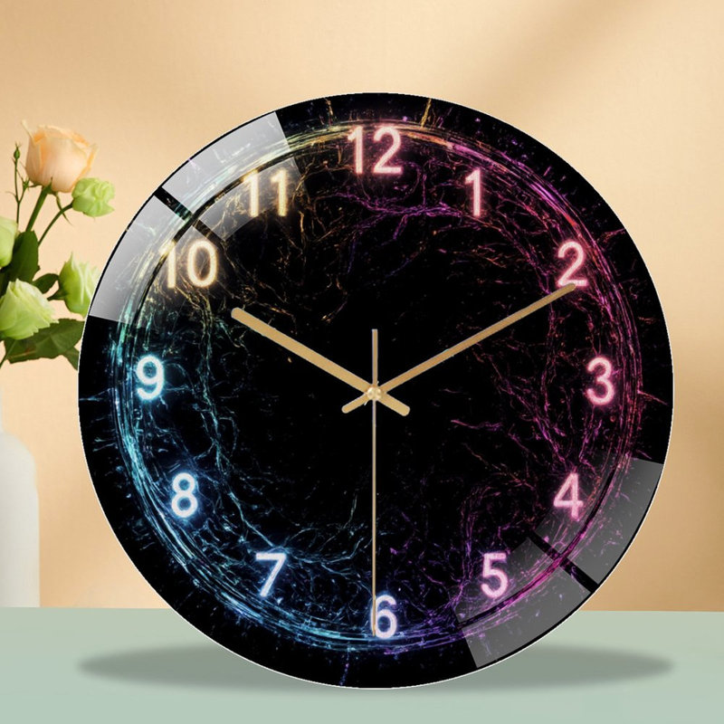 Horloge murale néon