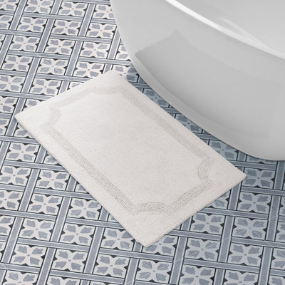 Laura Ashley Tablet Reversible Cotton Bath Rug
