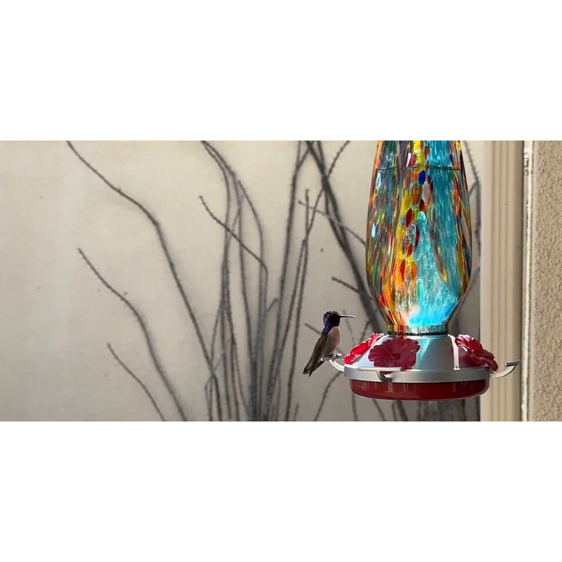 FOURREAU À OISEAUX EN VERRE, Rouge multi