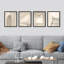 Mid-Century neutre, impression encadrée 4 pièces-90605143-90605146