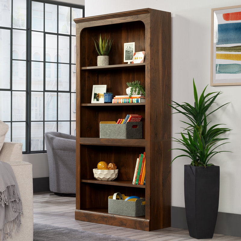 Miscellaneous Storage 5-Shelf Bookcase In Grand Walnut, Brown