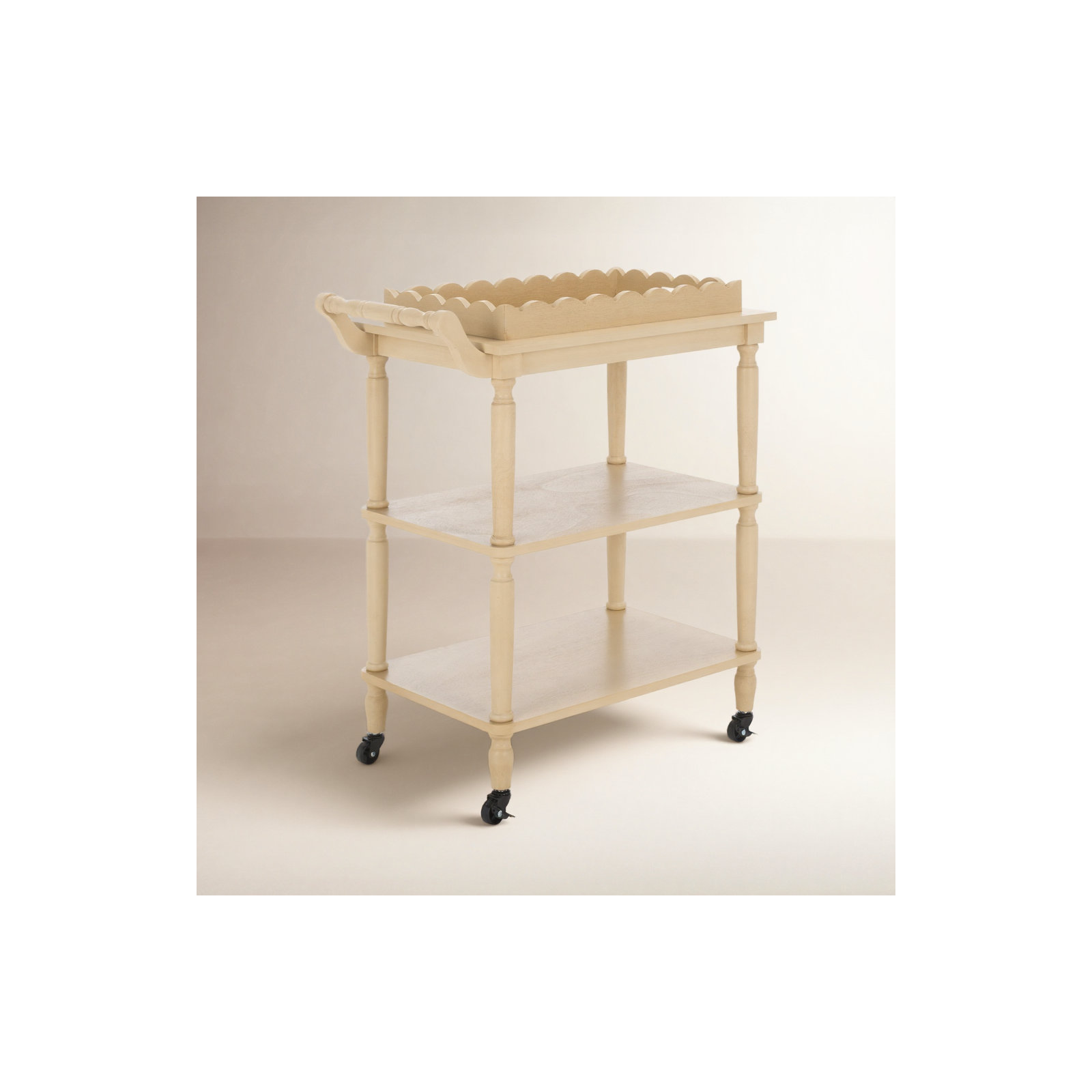 Edan 3 Tier Dining Cart, Natural