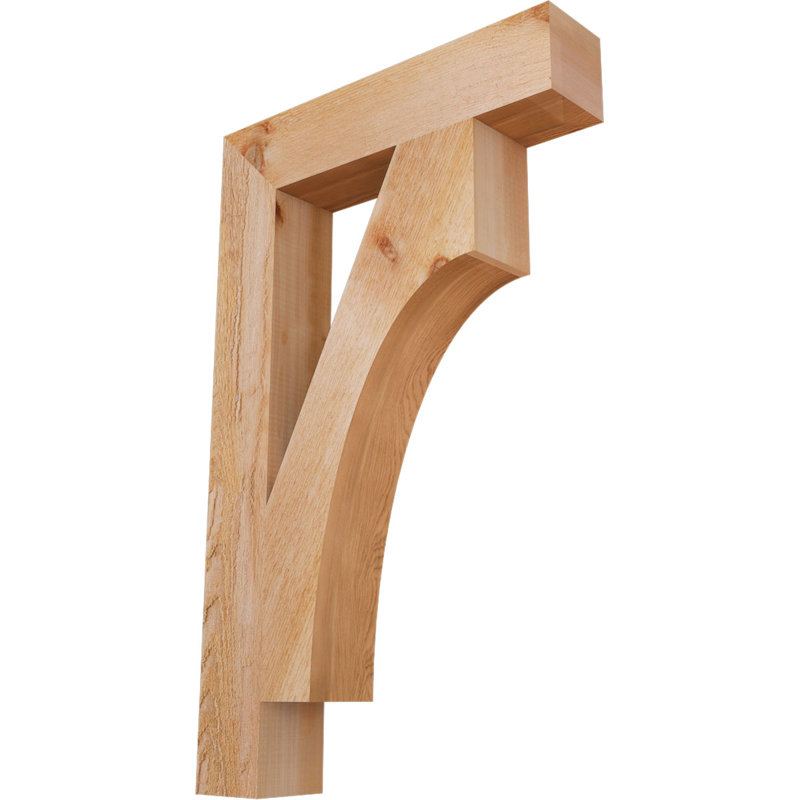 Westlake H W D Wood Bracket / Corbel, Western Red Cedar (Rough Sawn), 32" H x 4" W x 20" D