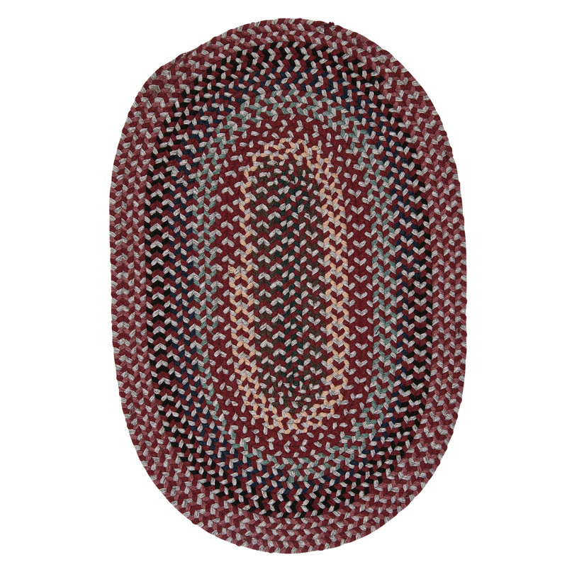 Tapis réversible en laine mélangée Lettie, Ovale 2 pi x 3 pi