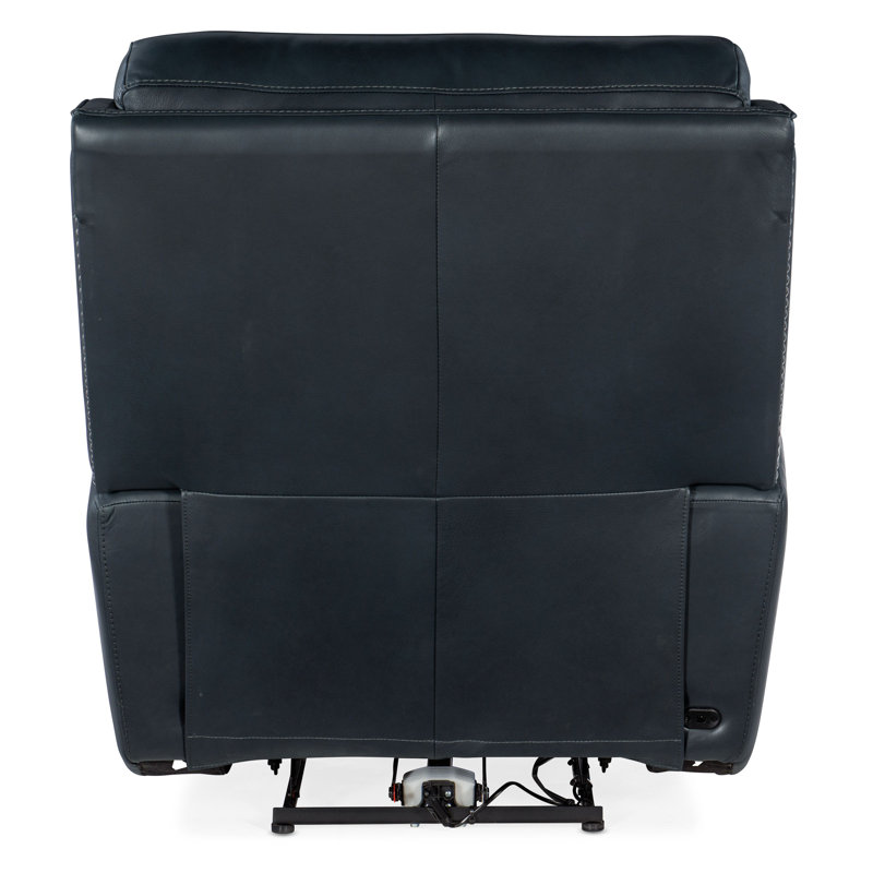 MS Recliner, Genuine Leather Blue