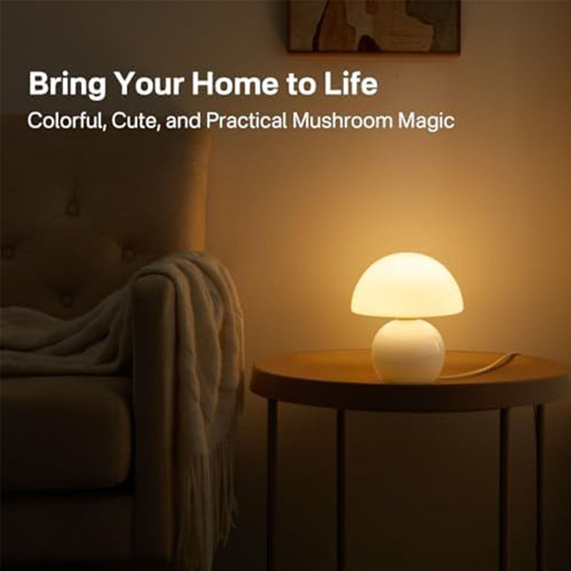 Petite lampe champignon, Blanc