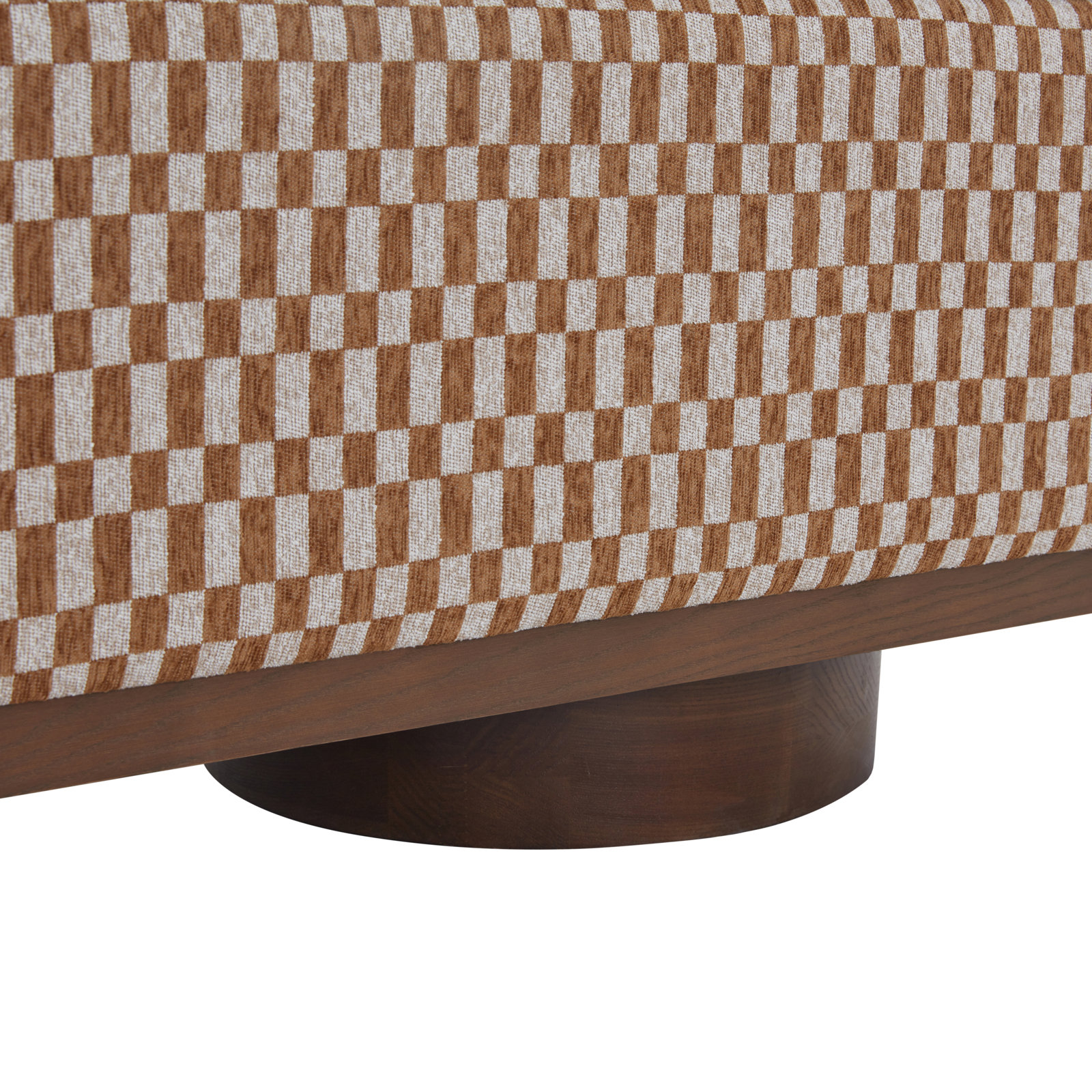 Morje Flip Top Storage Bench, Brown Boucle, Walnut