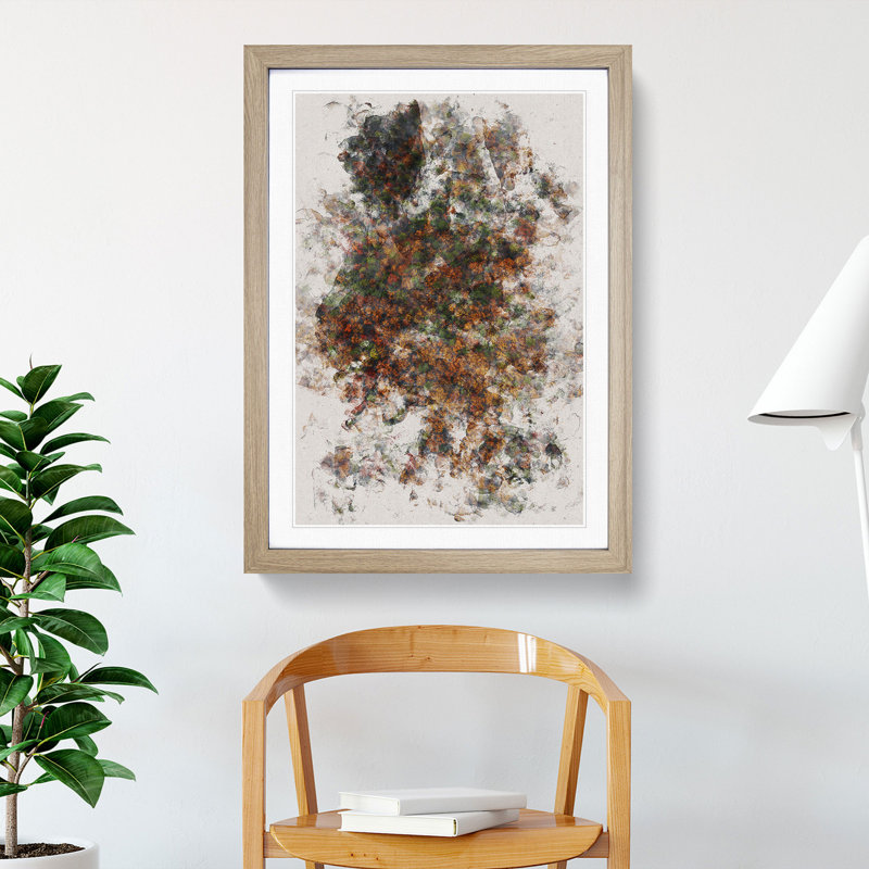 Thousands of Trees Watercolour - Picture Frame Graphic Art, Oak, 48cm H x 36cm W x 2cm D