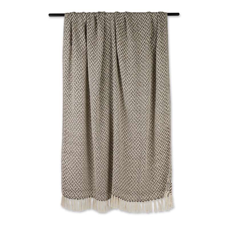 Jeté 100% coton , Brun foncé