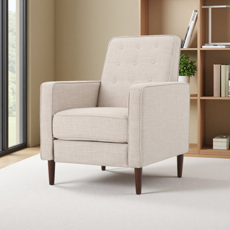 Fauteuil inclinable Fauteuil inclinable Fauteuil inclinable moderne de style Mid-Century à dossier inclinable avec coussin de siège plus épais