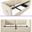 Structure de lit de jour à lit simple en velours avec rangement USB avec charge USB / Type-C, dossier de canapé capitonné et lattes de bois, lit simple tapissier pour petits espaces (capacité de 350 lb)-146600034