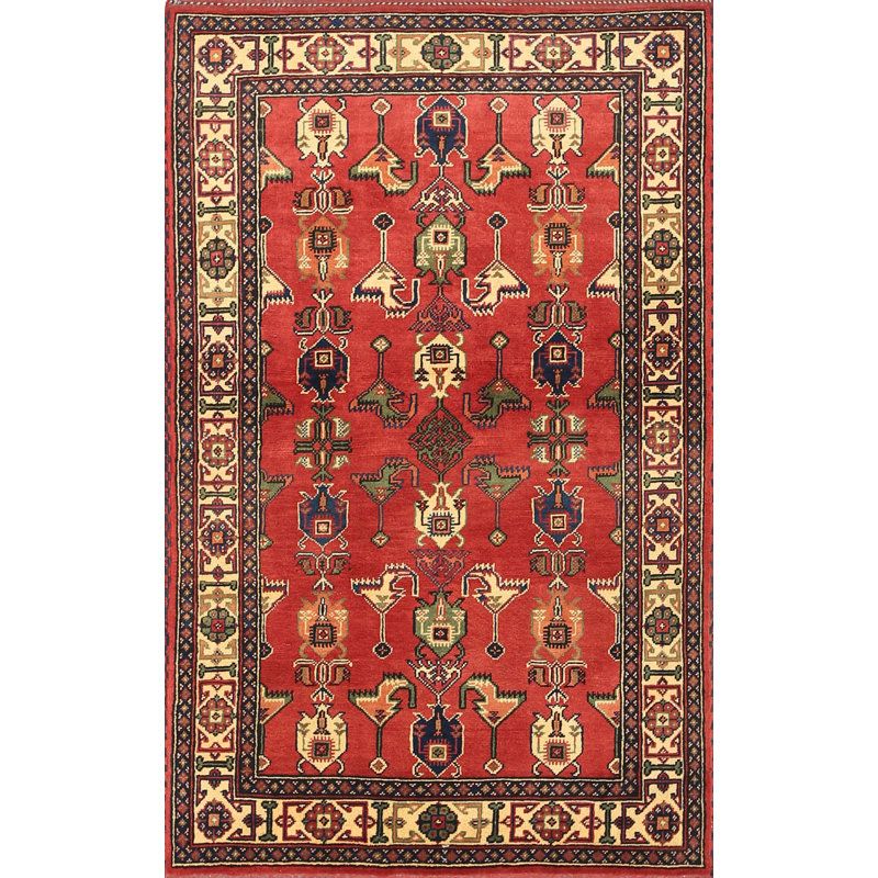 Tapis orange Southwestern, Rectangle 3 pi x 5 pi