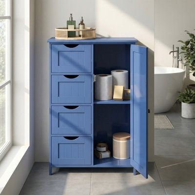 Armoire de rangement Manhattan autoportante avec 4 tiroirs et tablette réglable Manhattan