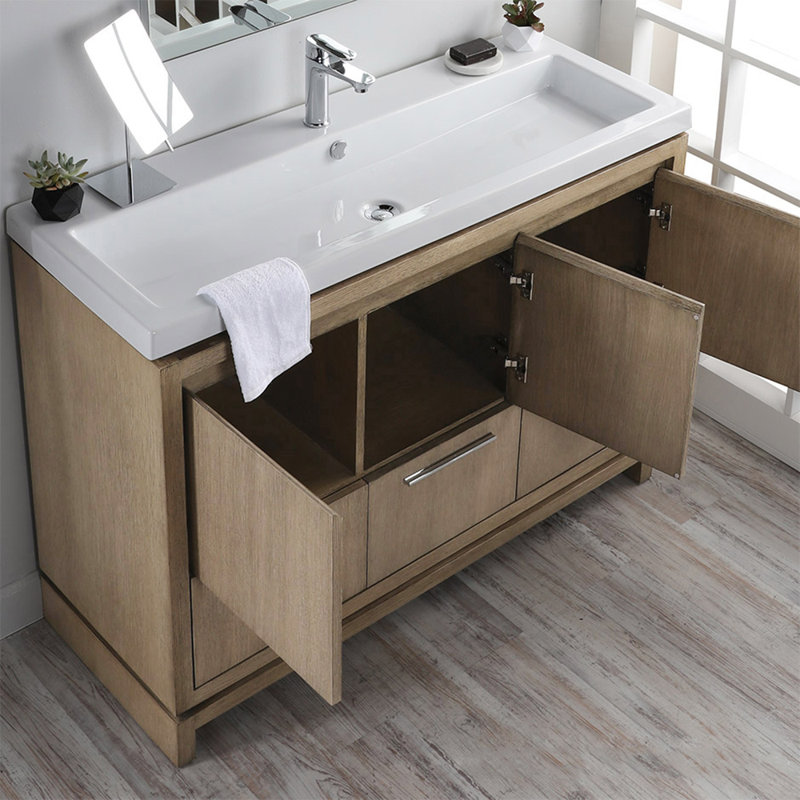Aquaquattro 47.5'' L Bathroom Sink, Single Hole