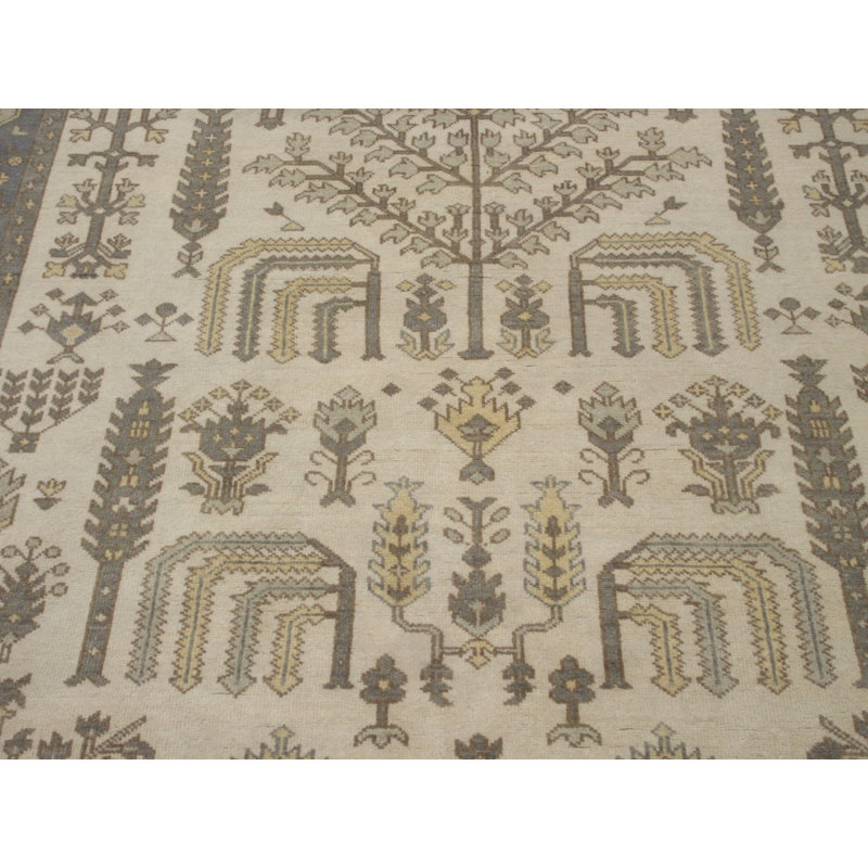 8X10 Ivory Oushak Area Rug