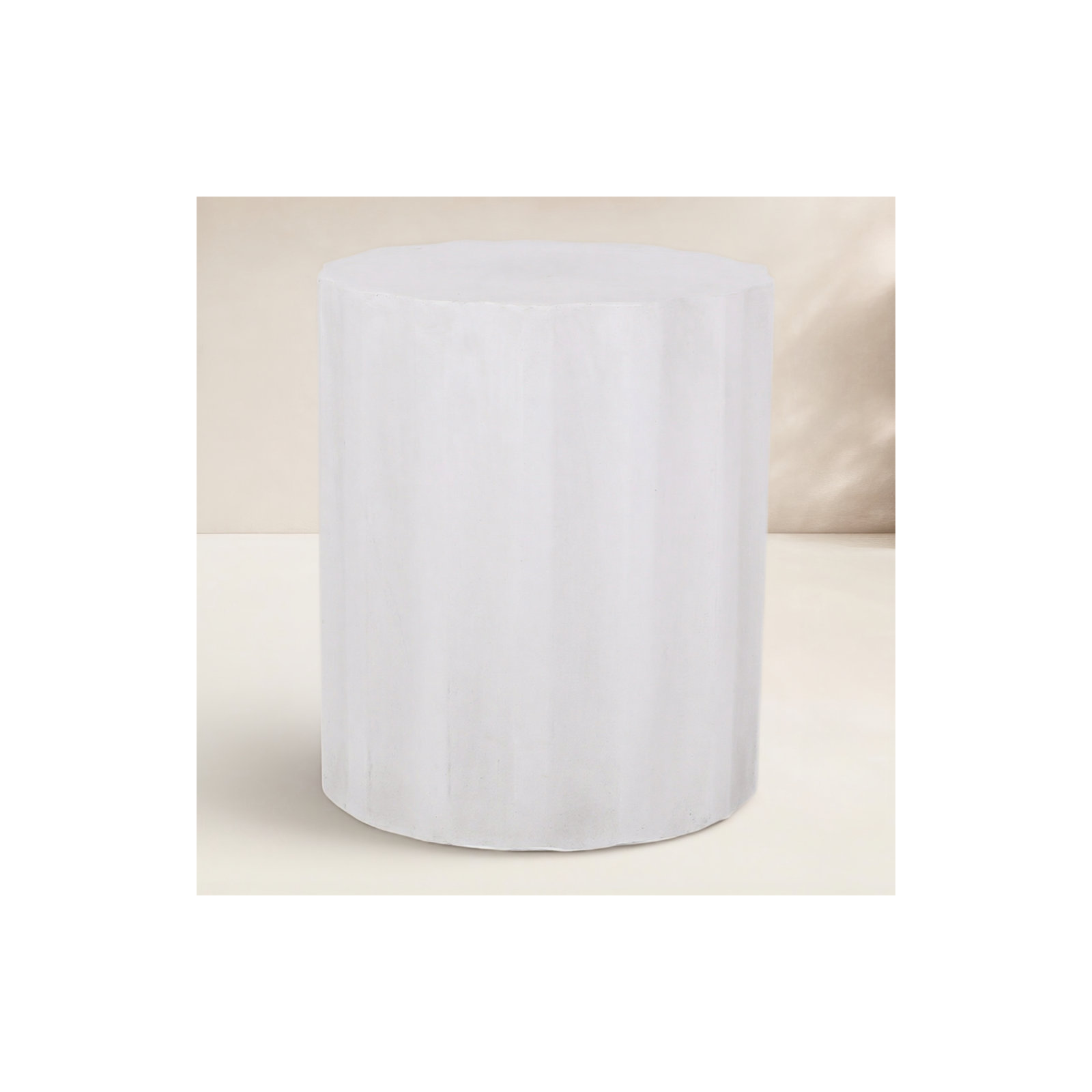 Coda 15.5'' Concrete Outdoor Side Table, Antique  White