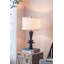 Lampe de table noire en aluminium D15 x 26,7 po avec deux accents ronds variables et abat-jour tambour blanc, assemblage de l'abat-jour requis