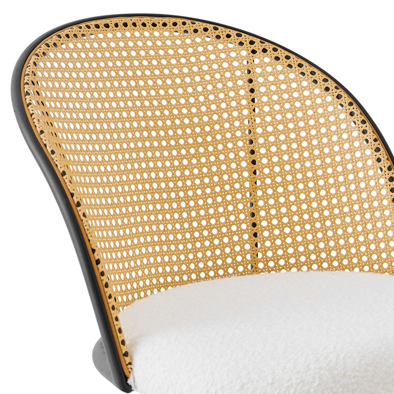 Chaise d'appoint en tissu non fini Avenlee, Blanc, 4