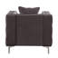 Fauteuil d'appoint avec accoudoirs gris foncé Gwenne