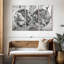«Hemispheres Contrast World Map», reproduction sur toile-92760921