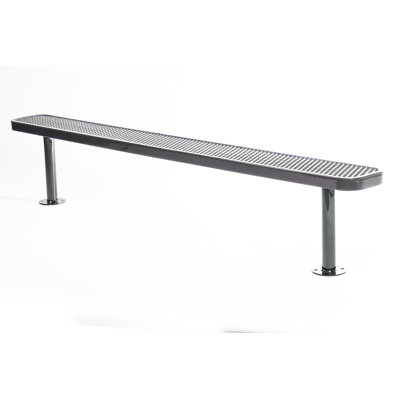 Banc COATEDOUTDOORFURNITURE, noir, extensible, 2,44 m, sans dossier, surface