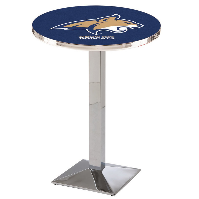 Round Metal Base Dining Table, Chrome, Montana State University