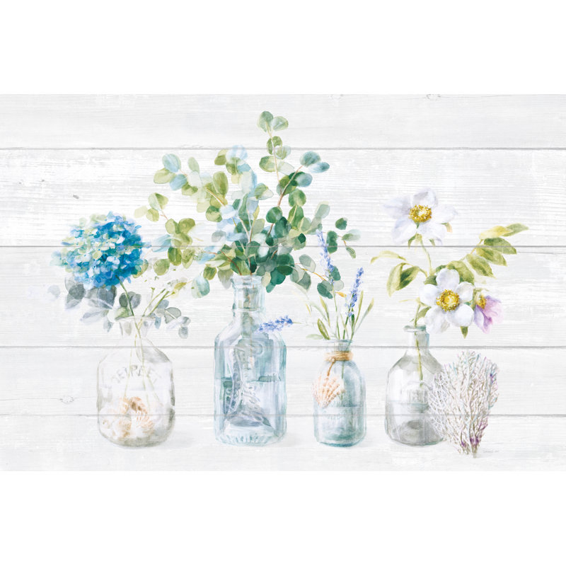 Fleurs de plage I Shiplap, H 8 po x l 12 po x P 1,25 po